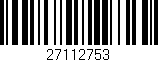 Código de barras (EAN, GTIN, SKU, ISBN): '27112753'