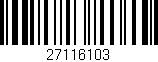Código de barras (EAN, GTIN, SKU, ISBN): '27116103'
