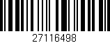 Código de barras (EAN, GTIN, SKU, ISBN): '27116498'