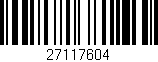 Código de barras (EAN, GTIN, SKU, ISBN): '27117604'