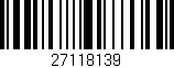 Código de barras (EAN, GTIN, SKU, ISBN): '27118139'