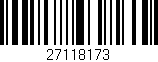 Código de barras (EAN, GTIN, SKU, ISBN): '27118173'