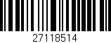 Código de barras (EAN, GTIN, SKU, ISBN): '27118514'