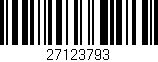 Código de barras (EAN, GTIN, SKU, ISBN): '27123793'