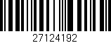 Código de barras (EAN, GTIN, SKU, ISBN): '27124192'