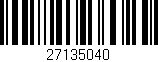 Código de barras (EAN, GTIN, SKU, ISBN): '27135040'