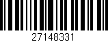 Código de barras (EAN, GTIN, SKU, ISBN): '27148331'