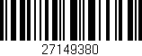 Código de barras (EAN, GTIN, SKU, ISBN): '27149380'