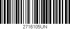 Código de barras (EAN, GTIN, SKU, ISBN): '2716105UN'