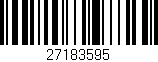 Código de barras (EAN, GTIN, SKU, ISBN): '27183595'