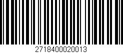 Código de barras (EAN, GTIN, SKU, ISBN): '2718400020013'
