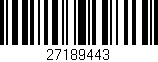 Código de barras (EAN, GTIN, SKU, ISBN): '27189443'