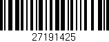 Código de barras (EAN, GTIN, SKU, ISBN): '27191425'