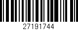 Código de barras (EAN, GTIN, SKU, ISBN): '27191744'