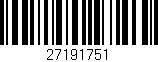 Código de barras (EAN, GTIN, SKU, ISBN): '27191751'
