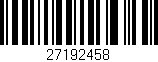 Código de barras (EAN, GTIN, SKU, ISBN): '27192458'