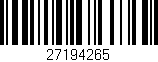 Código de barras (EAN, GTIN, SKU, ISBN): '27194265'