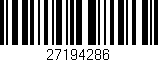 Código de barras (EAN, GTIN, SKU, ISBN): '27194286'