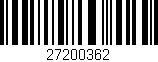 Código de barras (EAN, GTIN, SKU, ISBN): '27200362'