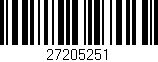 Código de barras (EAN, GTIN, SKU, ISBN): '27205251'