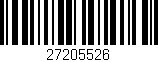 Código de barras (EAN, GTIN, SKU, ISBN): '27205526'