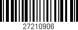 Código de barras (EAN, GTIN, SKU, ISBN): '27210906'