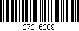 Código de barras (EAN, GTIN, SKU, ISBN): '27216209'