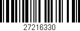 Código de barras (EAN, GTIN, SKU, ISBN): '27216330'