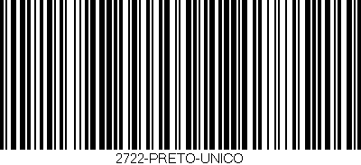 Código de barras (EAN, GTIN, SKU, ISBN): '2722-PRETO-UNICO'