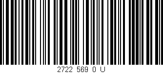 Código de barras (EAN, GTIN, SKU, ISBN): '2722_569_0_U'