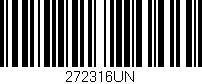 Código de barras (EAN, GTIN, SKU, ISBN): '272316UN'