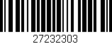 Código de barras (EAN, GTIN, SKU, ISBN): '27232303'