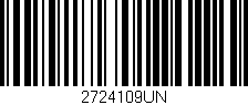 Código de barras (EAN, GTIN, SKU, ISBN): '2724109UN'