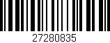 Código de barras (EAN, GTIN, SKU, ISBN): '27280835'
