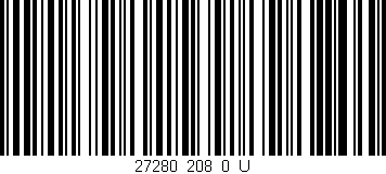 Código de barras (EAN, GTIN, SKU, ISBN): '27280_208_0_U'