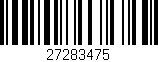 Código de barras (EAN, GTIN, SKU, ISBN): '27283475'