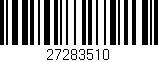 Código de barras (EAN, GTIN, SKU, ISBN): '27283510'