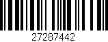 Código de barras (EAN, GTIN, SKU, ISBN): '27287442'