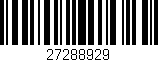 Código de barras (EAN, GTIN, SKU, ISBN): '27288929'