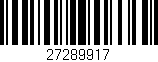 Código de barras (EAN, GTIN, SKU, ISBN): '27289917'