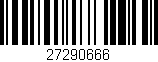 Código de barras (EAN, GTIN, SKU, ISBN): '27290666'