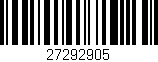 Código de barras (EAN, GTIN, SKU, ISBN): '27292905'