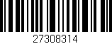 Código de barras (EAN, GTIN, SKU, ISBN): '27308314'