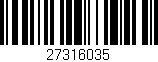 Código de barras (EAN, GTIN, SKU, ISBN): '27316035'
