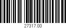 Código de barras (EAN, GTIN, SKU, ISBN): '27317.00'