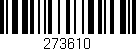 Código de barras (EAN, GTIN, SKU, ISBN): '273610'