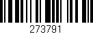 Código de barras (EAN, GTIN, SKU, ISBN): '273791'