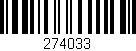 Código de barras (EAN, GTIN, SKU, ISBN): '274033'