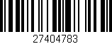 Código de barras (EAN, GTIN, SKU, ISBN): '27404783'