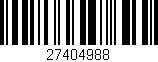 Código de barras (EAN, GTIN, SKU, ISBN): '27404988'